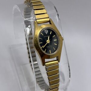 Vintage‎ Armitron Diamond Quartz Gold Stretch Band Women's Watch- New Battery